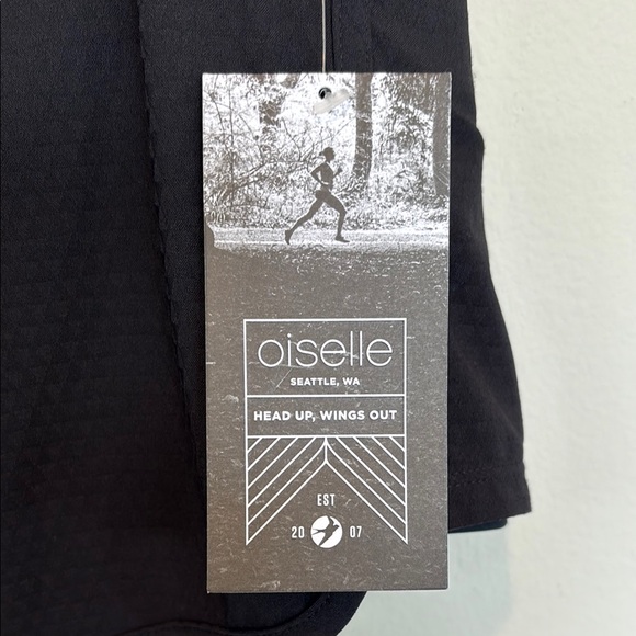 NWT Oiselle Black Track Star Shorts Shorts Lightweight Performance 10 - Picture 2 of 8